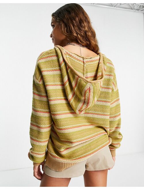 Reclaimed Vintage unisex zip hoodie in vintage stripe