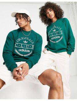'Sports Resort' Club sweatshirt in green with front graphics