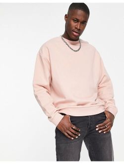 oversized sweatshirt in washed pink