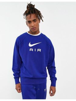 Air crew neck sweatshirt in royal blue