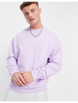 oversized sweatshirt in purple