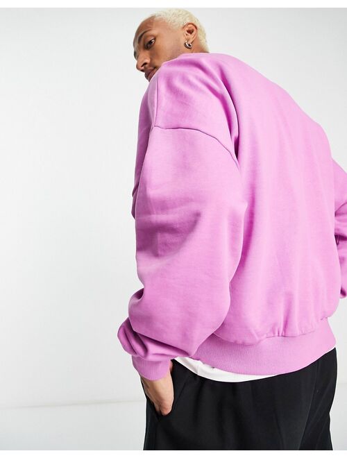 ASOS DESIGN super oversized sweatshirt in purple