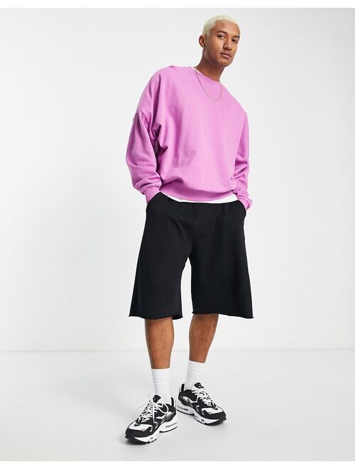 ASOS DESIGN super oversized sweatshirt in purple