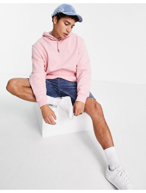 River Island overdyed heather hoodie in pink