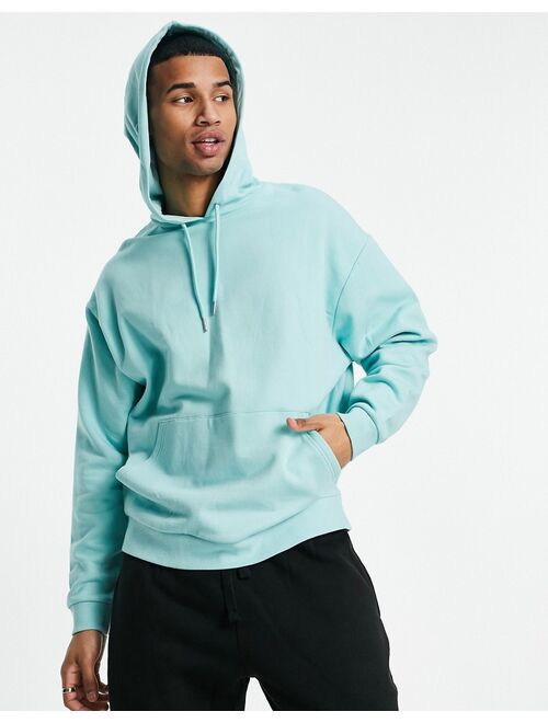 ASOS DESIGN oversized hoodie in aqua blue