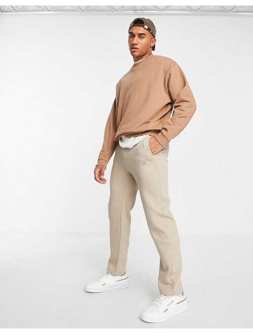 ASOS DESIGN oversized sweatshirt in brown