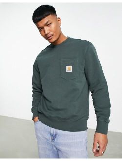 WIP pocket sweatshirt in green