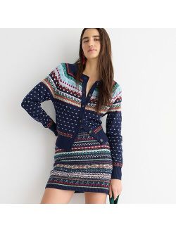 Fair Isle cardigan sweater
