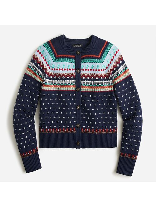J.Crew Fair Isle cardigan sweater