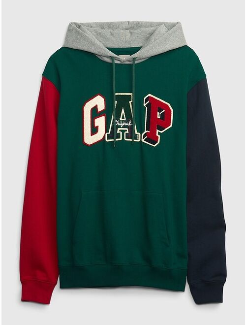 Gap Vintage Soft Colorblock Logo Relaxed Fit Long Sleeve Hoodie