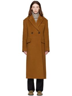 DRAE Brown Double-Breasted Coat