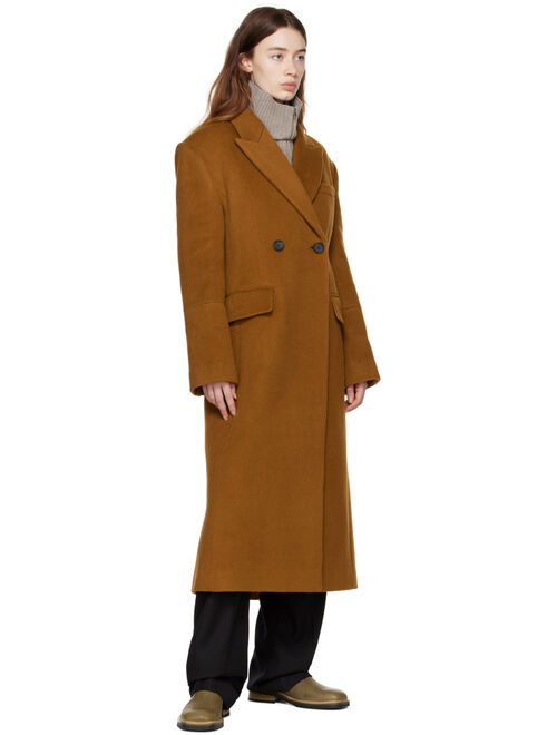DRAE Brown Double-Breasted Coat