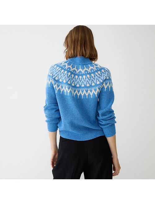 J.Crew Fair Isle mockneck pullover sweater