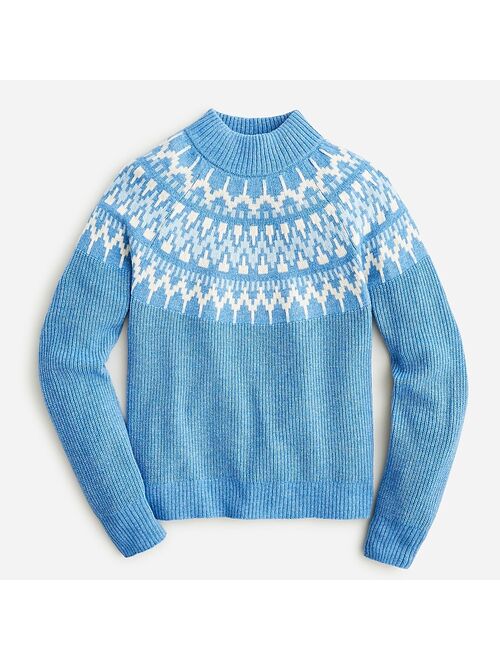 J.Crew Fair Isle mockneck pullover sweater