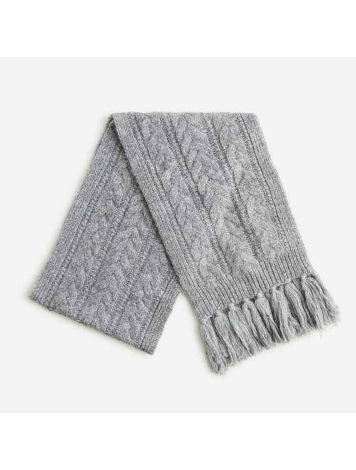 J.Crew Chunky cable-knit scarf with Lurex