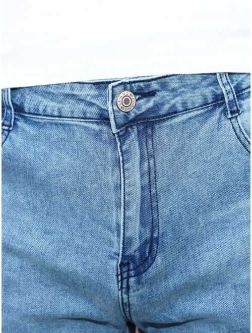 Shein Men Slant Pockets Mom Fit Jeans