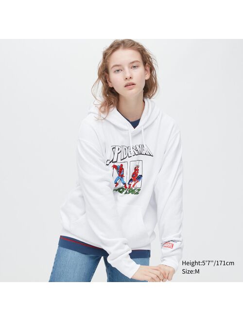 Marvel UNIQLO Spider-Man 60th Anniversary Amazing Years Long-Sleeve Sweat Pullover Hoodie