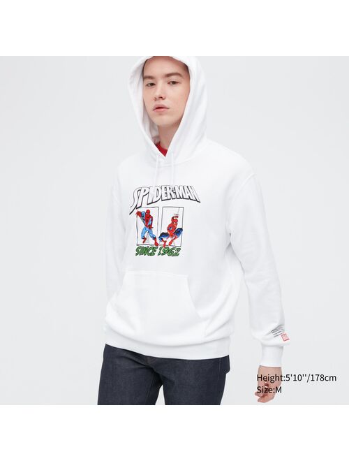 Marvel UNIQLO Spider-Man 60th Anniversary Amazing Years Long-Sleeve Sweat Pullover Hoodie
