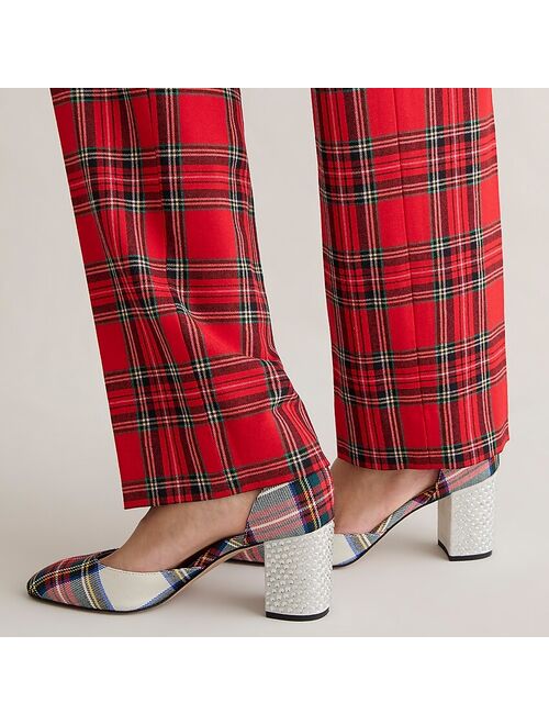 J.Crew Maisie studded heels in Stewart tartan