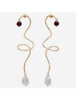 Lady Grey stone script earrings