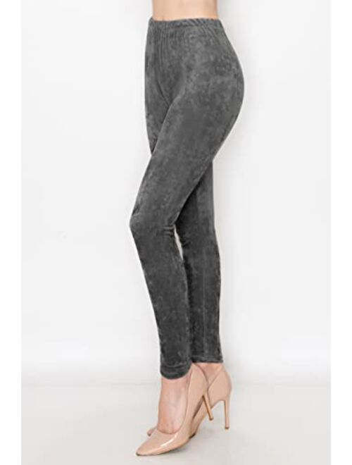ALWAYS Casual Velvet Leggings Women - Buttery Soft Warm Winter Yoga Pants