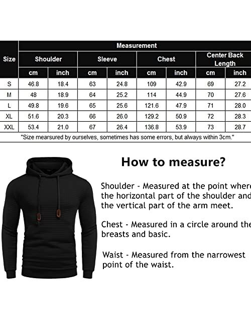 COOFANDY Men's Hooded Sweatshirt Long Sleeve Fashion Gym Athletic Hoodies Solid Plaid Jacquard Pullover with Pocket