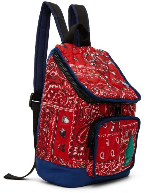 MAISON MANGOSTAN Kids Red Bandana Backpack