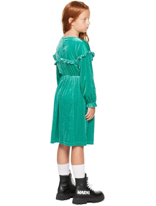 THE CAMPAMENTO Kids Green Frills Dress