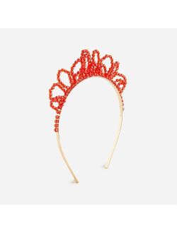 Girls' beaded tiara headband