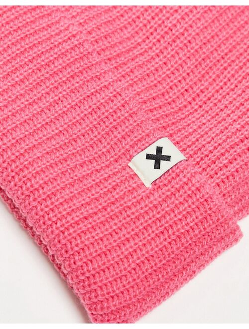 COLLUSION Unisex beanie in bright pink