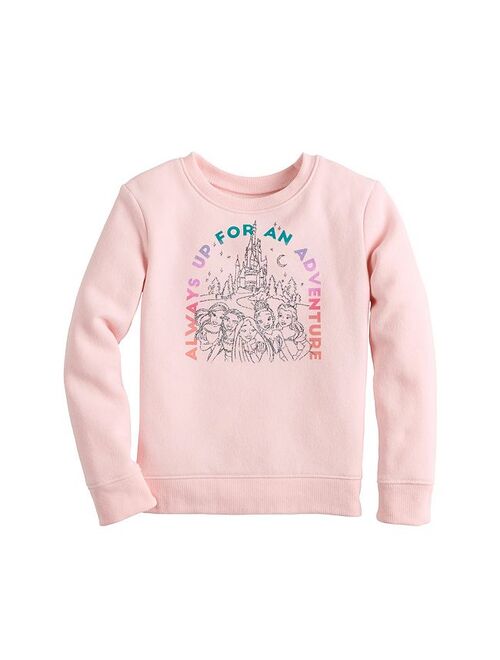 Disney/Jumping Beans Girls 4-12 Disney Princesses "Always Up For An Adventure" Graphic Fleece Sweatshirt by Jumping Beans