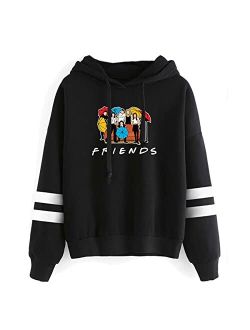 Fashion Friend Sweatshirt Hoodie Women Graphic Hoodies Pullover Funny Hooded Sweater Tops Clothes