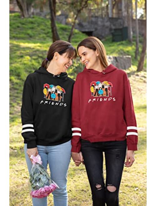 Fashion Friend Sweatshirt Hoodie Women Graphic Hoodies Pullover Funny Hooded Sweater Tops Clothes