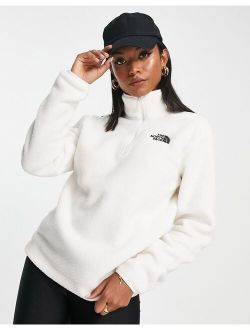 Shispare sherpa 1/4 zip fleece in off white - Exclusive at ASOS