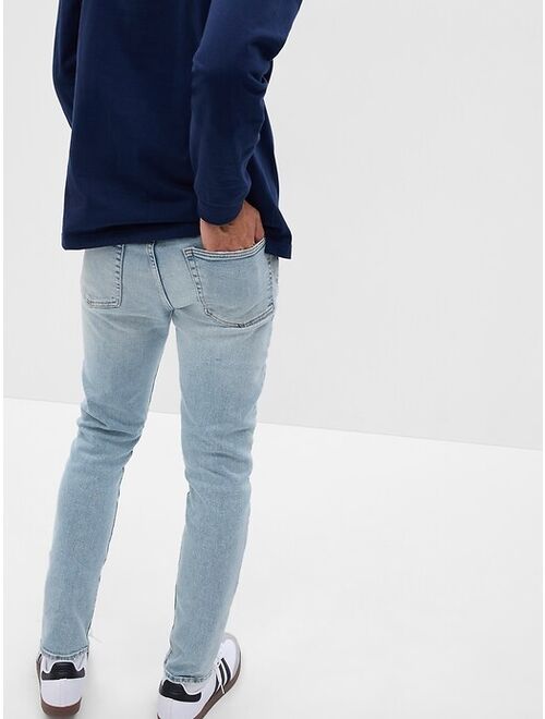 Cotton Solid Skinny Jeans in GapFlex with Washwell