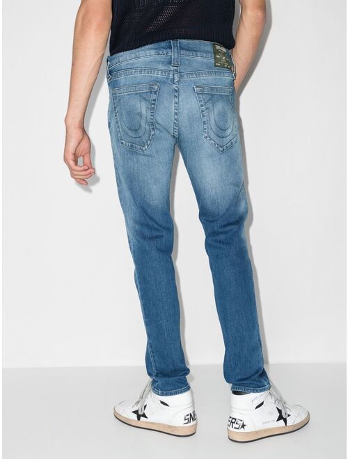 True Religion mid-rise distressed skinny jeans