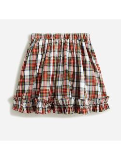 Girls' ruffle skirt in Snowy Stewart tartan