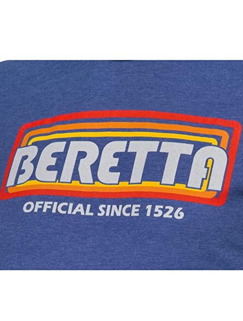 Beretta Men's Retro Bloq Active Casual Short Sleeve Soft Jersey Cotton T-Shirt