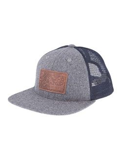 Beretta Men's Engraved Patch Wool Flanel Mesh Back Flat Bill Trucker Hat