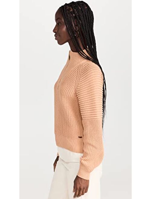 Scotch & Soda Women's Half-Zip Relaxed Fit Pullover