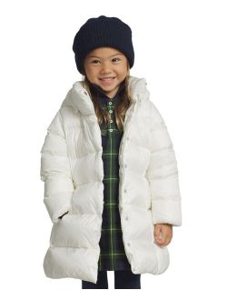 Toddler and Little Girls Water-Resistant Down Long Coat