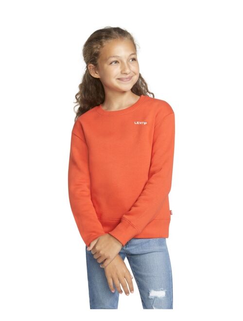 LEVI'S Big Girls Logo Crew Neck Sweatshirt, Created for Macy's