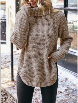 Turtleneck Raglan Sleeve Sweater
