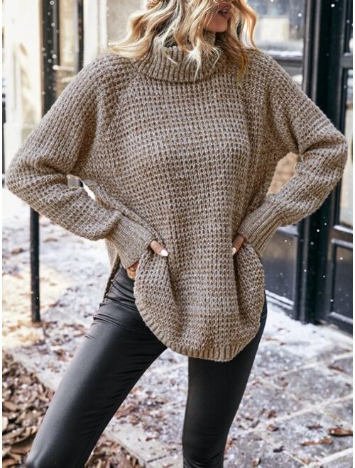 Shein Turtleneck Raglan Sleeve Sweater