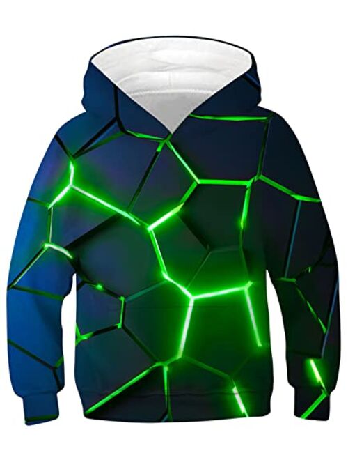 Ahegao Boys Girls Hoodies for Kids 3D Prints Casual Pullover Sweatshirts with Pocket for 6-16 Years