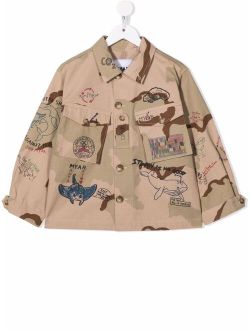 MYAR KIDS camouflage-print shirt jacket