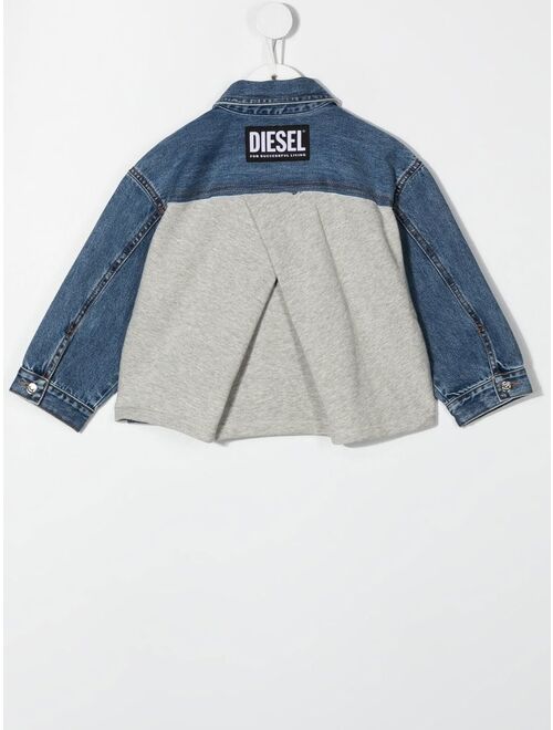 Diesel Kids panelled denim jacket