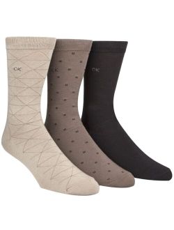 Men's Socks, Fashion Geometric Crew 3 Pack