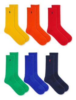 Men's 6-Pk. Performance Colorful Crew Socks
