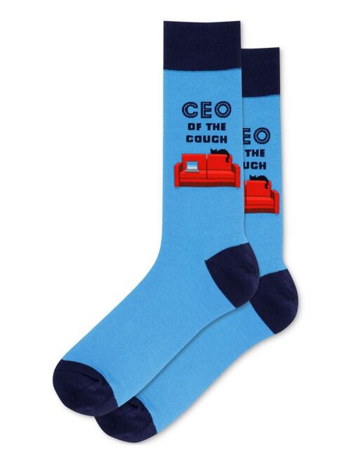Hot Sox Men's 'CEO of the Couch' Print Crew Socks